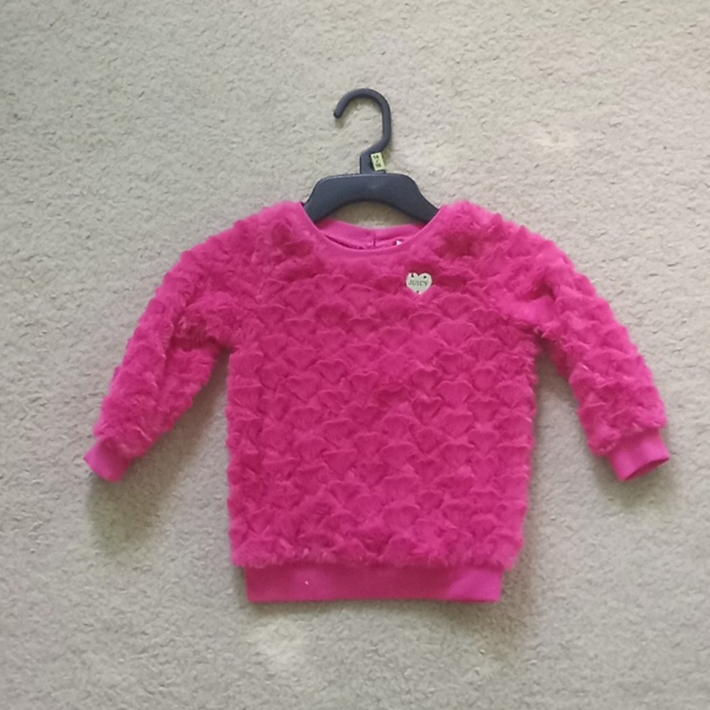Pink Juicy Couture Wool Sweater For Kids Size 24M Like New Condition
